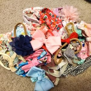 Girls bows lot, various colors